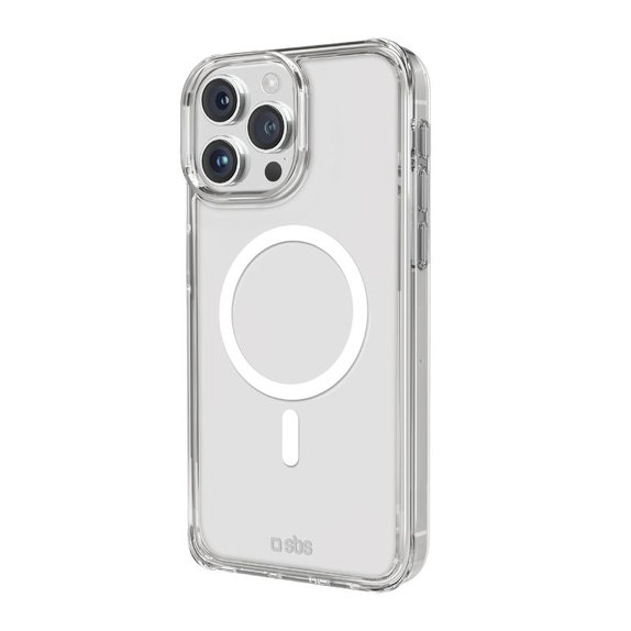 SBS - Puzdro Light Mag s MagSafe pro iPhone 15 Pro Max, transparentní