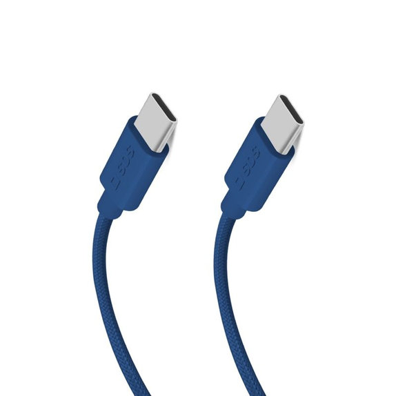 SBS - Kabel USB-C/USB-C, 60W, PD, 1.5m, modrá