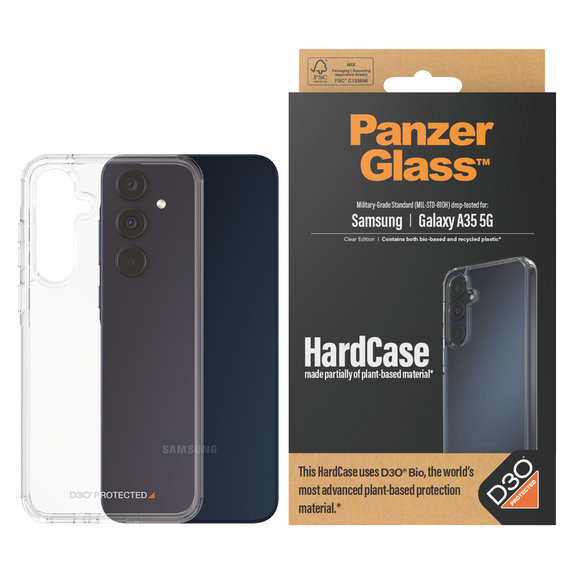 Pouzdro HardCase D3O pro Samsung Galaxy A35 5G, Transparentní, PanzerGlass