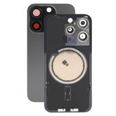 Apple iPhone 15 Pro - Sklo Zadního Housingu + Sklíčko Kamery + Kovová Destička + Magsafe Magnet (Black Titanium)