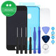 Displej pro iPhone 8, SE (2020), SE (2022), Black, Dotykové sklo s rámem, Lepka (Adhesive), Tvrzené sklo, Nářadí