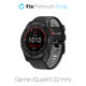 FixPremium - Dvoubarevný silikonový řemínek pro Garmin (QuickFit 22 mm), černý