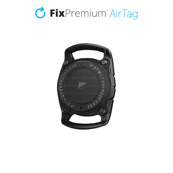 FixPremium - Obojek AirTag pro psy a kočky, černý