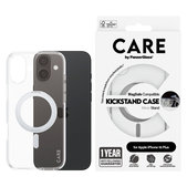 Pouzdro Kickstand s MagSafe pro iPhone 16 Plus, Stříbrná, CARE