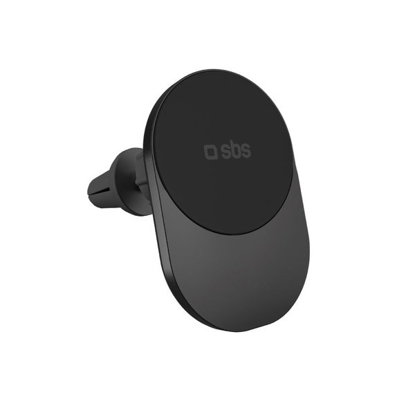 SBS - Držák do auta s bezdrátovým nabíjením, Qi2, 15W, MagSafe, do mřížky, černá