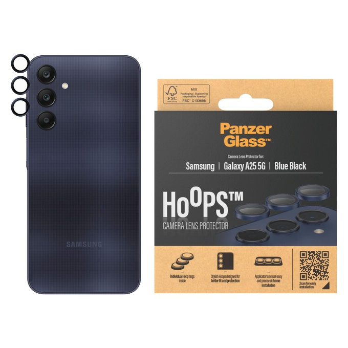 Ochranný kryt objektivu Hoops pro Samsung A25 5G, Modrá/Černá, PanzerGlass