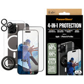 Bundle Hoops + Tvrzené sklo UWF + Hard Case + Magnetic Ring Mount pro iPhone 16 Pro Max, PanzerGlass
