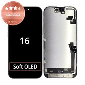 Displej pro iPhone 16, Dotykové sklo s rámem, Refurbished