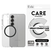 Pouzdro Urban Combat s černým QI pro Samsung Galaxy S25, Transparentní, PanzerGlass