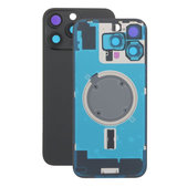 Apple iPhone 16 Pro Max - Sklo Zadního Housingu + Sklíčko Kamery + Kovová Destička + Magsafe Magnet (Black Titanium)