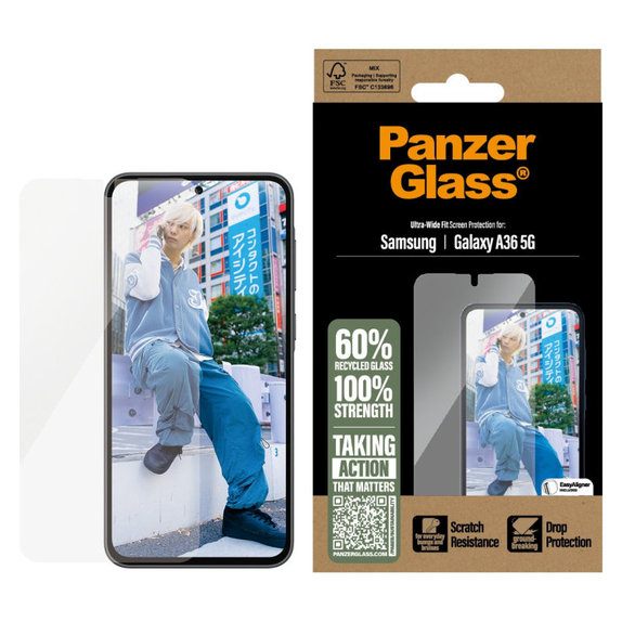 Tvrzené sklo UWF pro Samsung A36 5G, Transparentní, PanzerGlass