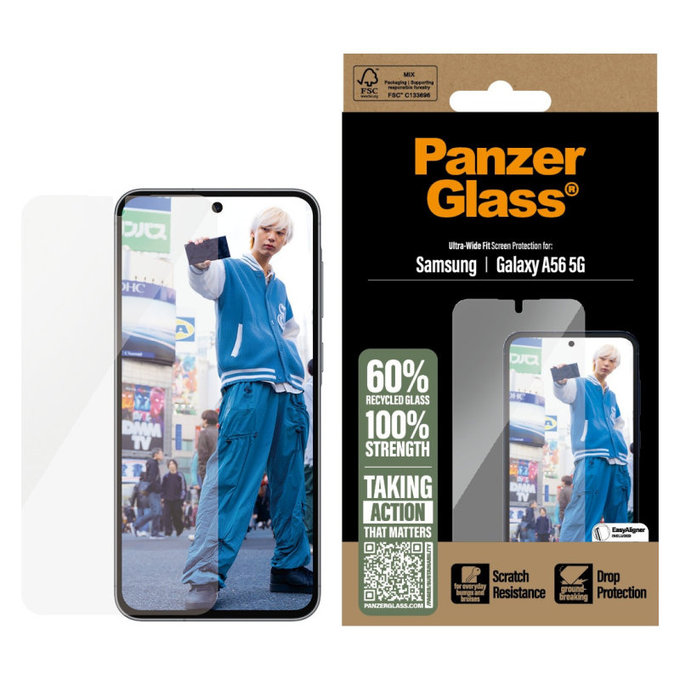 Tvrzené sklo UWF pro Samsung A56 5G, Transparentní, PanzerGlass