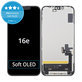 Displej Soft OLED pro iPhone 16e, 17e, Dotykové sklo s rámem, FixPremium