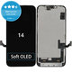 Displej Soft OLED pro iPhone 14, Dotykové sklo s rámem, DIAGNOSTIC