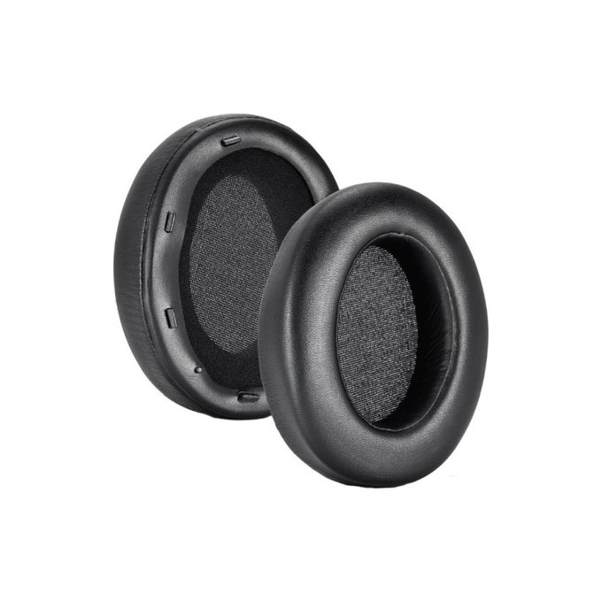 Náhradní Náušníky pro Sony WH-XB910N, Paměťová pěna + PU kůže, Černé, 1 pár