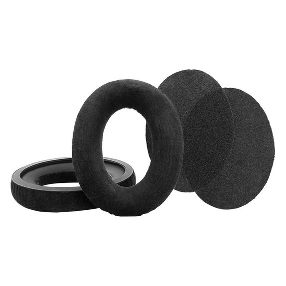 Náhradní Náušníky pro Sennheiser HD598, Paměťová pěna + PU kůže, Černé, Chladivý gel, 1 pár