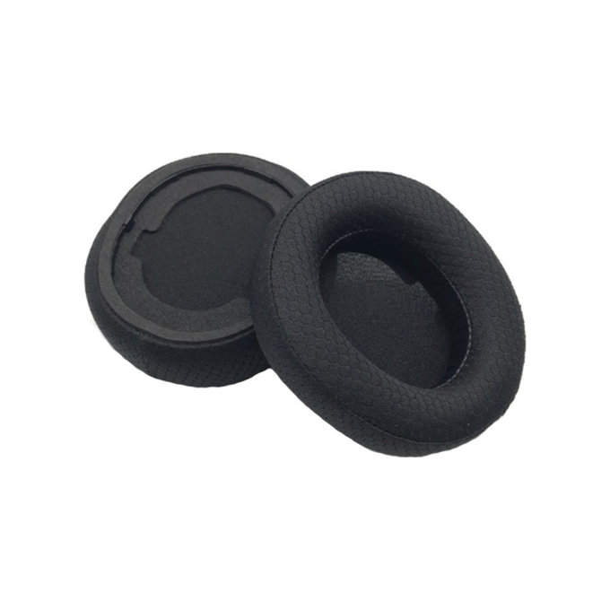 Náhradní Náušníky pro SteelSeries Arctis Nova Pro, Paměťová pěna + Látkové, Černé, 1 pár