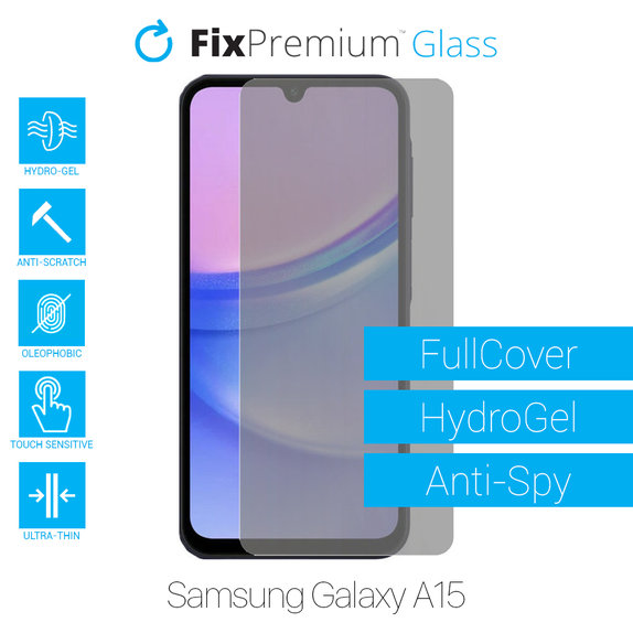 FixPremium HydroGel Anti-Spy - Ochranná Fólie pro Samsung Galaxy A15