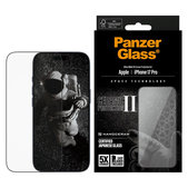 Tvrzené sklo UWF Ceramic II s aplikátorem pro iPhone 17 Pro, Černá, PanzerGlass