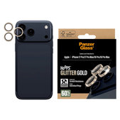 Ochranný kryt objektivu Hoops pro iPhone 17 Pro Max/17 Pro/16 Pro Max/16 Pro, Glitter Gold, PanzerGlass