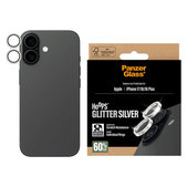 Ochranný kryt objektivu Hoops pro iPhone 17/16 Plus/16, Glitter Silver, PanzerGlass