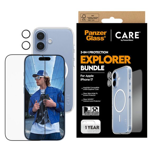 Bundle 3v1 Explorer pro iPhone 17, PanzerGlass