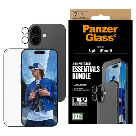 Bundle Essentials 2v1 pro iPhone 17, PanzerGlass