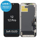 Displej Soft OLED pro iPhone 12, 12 Pro, Dotykové sklo s rámem, DIAGNOSTIC