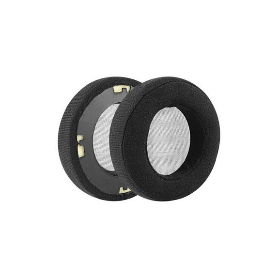 Náhradní Náušníky pro AKG K701, K702, Q701, Q702, K601, K612, K712, Pěna + Velur, Černé, 1 pár