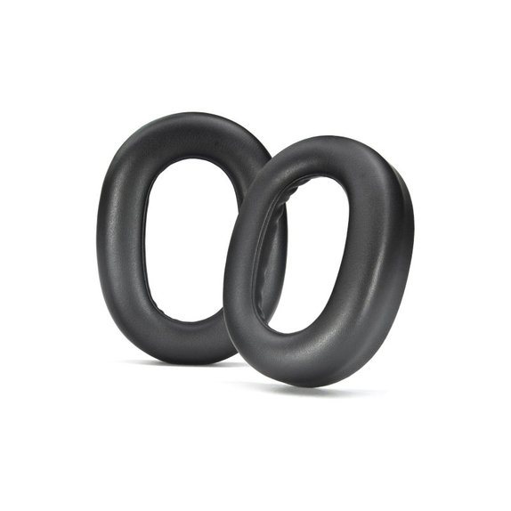 Náhradní Náušníky pro Jabra Evolve2 85 UC/MS, Paměťová pěna + Kůže, Černé, 1 pár