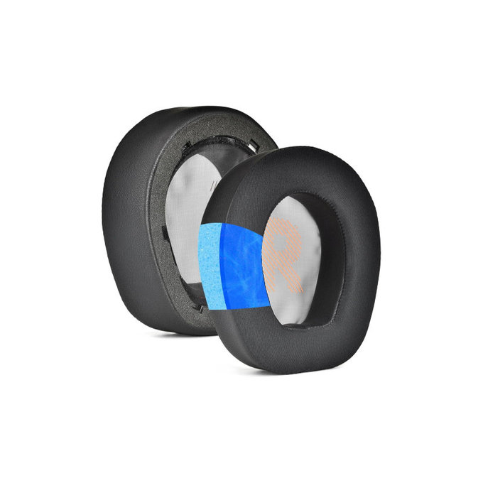 Náhradní Náušníky pro JBL Quantum Q800, Paměťová pěna, Černé, Chladivý gel, 1 pár