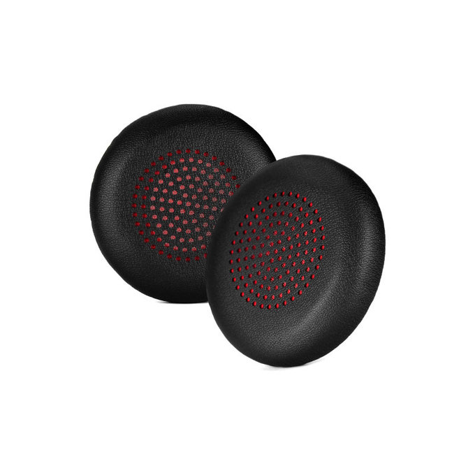 Náhradní Náušníky pro Plantronics Voyager Focus UC, PU kůže, Černé, 1 pár