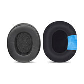 Náhradní Náušníky pro Skullcandy Hesh 3.0, Crusher, Venue, Paměťová pěna + Kůže + Textil, Černé, Chladivý gel, 1 pár