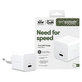 Cestovní adaptér Grand Prix USB-C, GaN, 30 W PD, stříbrnobílý, empower