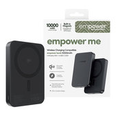 Bezdrátová PowerBank 10000 mAh, 20 W, kompatibilní s MagSafe, Qi2/USB-C, Space Black, empower