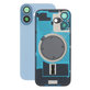 Apple iPhone 17 - Sklo Zadního Housingu + Sklíčko Kamery + Kovová Destička + Magsafe Magnet (Mist Blue)