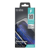 Univerzální tvrzené sklo Omniglass F, Černá, SBS