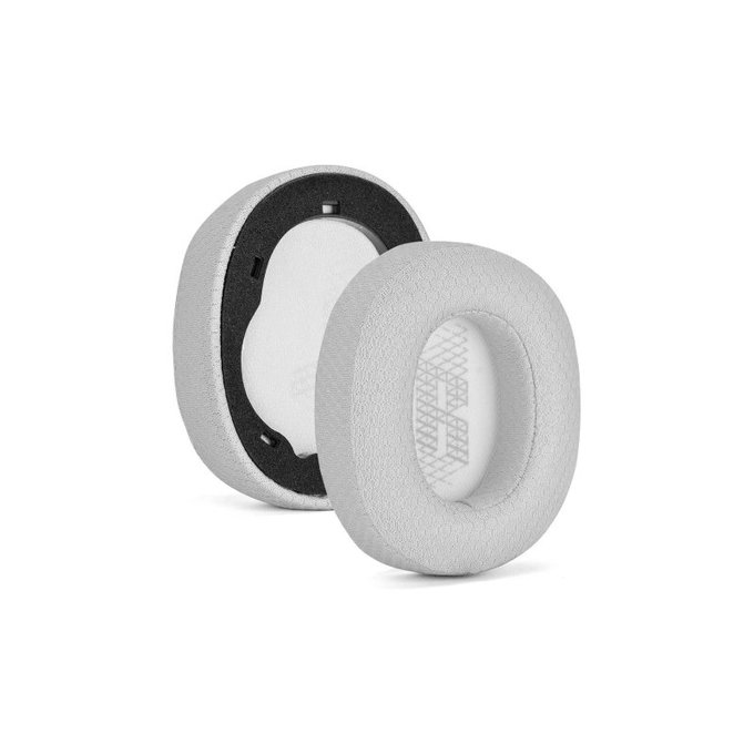 Náhradní Náušníky pro JBL Live 650BTNC, 660NC, E65BTNC, Duet NC, Paměťová pěna + Textil, Šedé, 1 pár