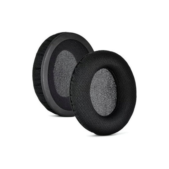 Náhradní Náušníky pro Kingston HyperX Stinger Core, Paměťová pěna + Textil, Černé, 1 pár