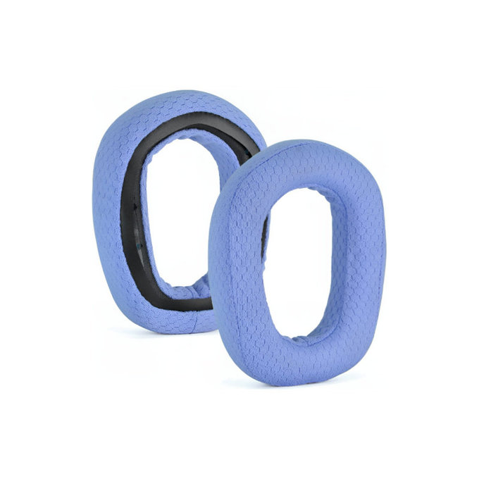 Náhradní Náušníky pro Logitech G435, Paměťová pěna + Textil, Modré, 1 pár