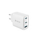 Nabíjecí adaptér Extreme Speed, 2x USB-C + USB-A, PD 65W, bílá, Devia
