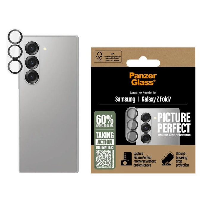 Ochranný kryt objektivu PicturePerfect pro Samsung Z Fold7, Černá, PanzerGlass