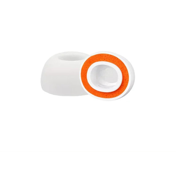 Náhradní silikonové špunty do uší pro AirPods Pro 3, paměťová pěna, M, bílé