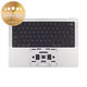 Horní rám klávesnice pro MacBook Pro 14", A2442 (2021), A2779 (2023), s klávesnicí US a baterií, Silver, 661-21973, Genuine Apple