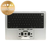 Horní rám klávesnice pro MacBook Pro 14", A2442 (2021), A2779 (2023), s klávesnicí US a baterií, Silver, 661-32211, Genuine Apple