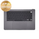 Horní rám klávesnice pro MacBook Air 15", A3114 (2023), s klávesnicí US a baterií, Space Gray, 661-34895, Genuine Apple