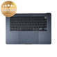 Horní rám klávesnice pro MacBook Air 15", A3114 (2024), s klávesnicí US a baterií, Midnight, 661-40269, Genuine Apple