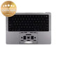 Horní rám klávesnice pro MacBook Pro 14", A3112 (2024), s klávesnicí US a baterií, Space Black, 661-42518, Genuine Apple