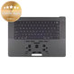 Horní rám klávesnice pro MacBook Pro 16", A3403 (2024), s klávesnicí US a baterií, Space Black, 661-42823, Genuine Apple