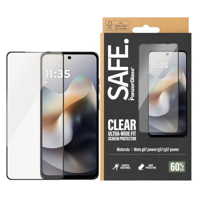 Tvrzené sklo UWF pro Motorola Moto G57 Power 5G, Černá, PanzerGlass